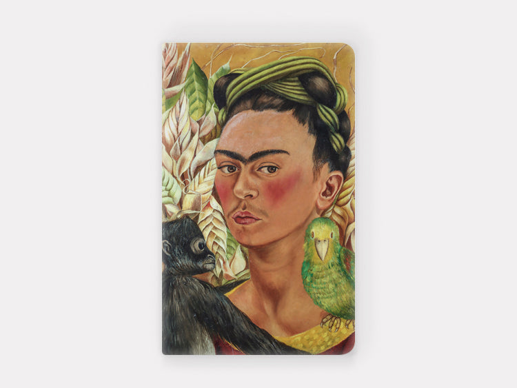 Grande Caderno de Frida Kahlo: Autorretrato com Macaco e Papagaio (1942)