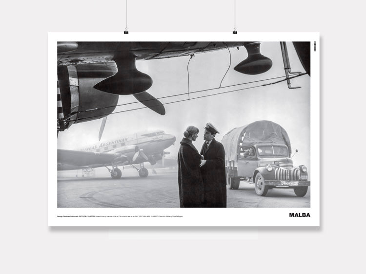 Lámina: Susana Loren y Juan de Jorge en «Un corazón late en el cielo» (1957) (Avión)