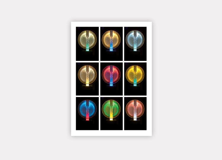 Cartão-postal intergaláctico de Gyula Kosice: Hemisfério Espacial (ca. 1965)