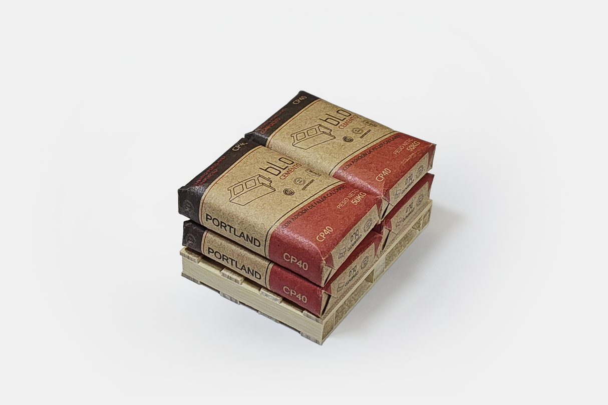 Set de miniaturas | Serie Mini materiales: Cemento Portland