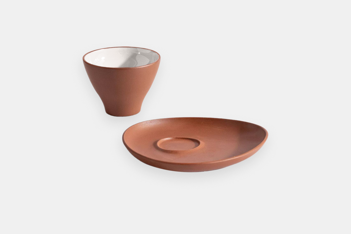 Set Café x4 – Tazas Medianas x2 + Platos Chicos x2 | Blanco