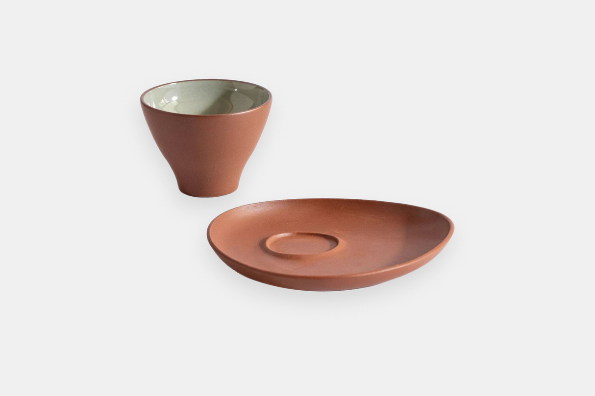 Set Café x4 – Tazas Medianas x2 + Platos Chicos x2 | Olivo