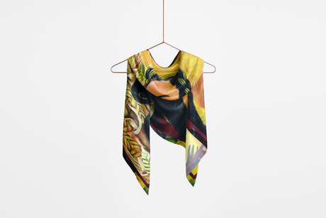 Foulard XL: Autorretrato con chango y loro (1942)